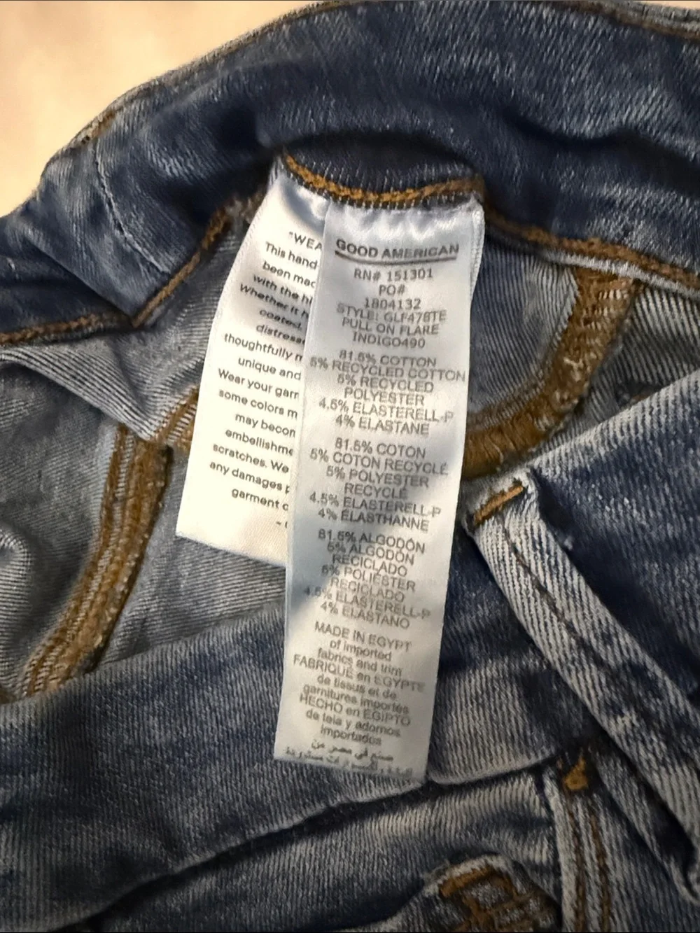NWT Good American Size 0/XS Dark Blue Flare Women’s Jeans - Picture 4 of 8